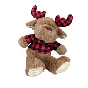 Spark Create Imagine  Reindeer  plush rattle crinkle ears red plaid 15"